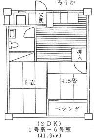 2DK間取り図