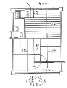 3DK間取り図